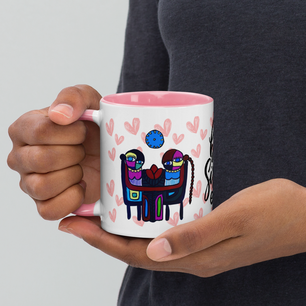 Mug Best sister ever: 2 sisters sitting by Unica Nota