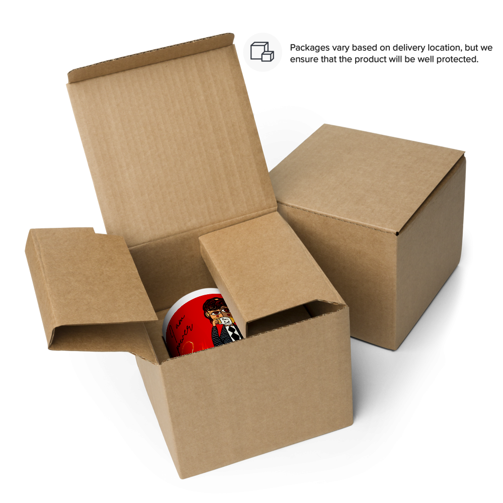 Packaging I am Power Unica Nota mug