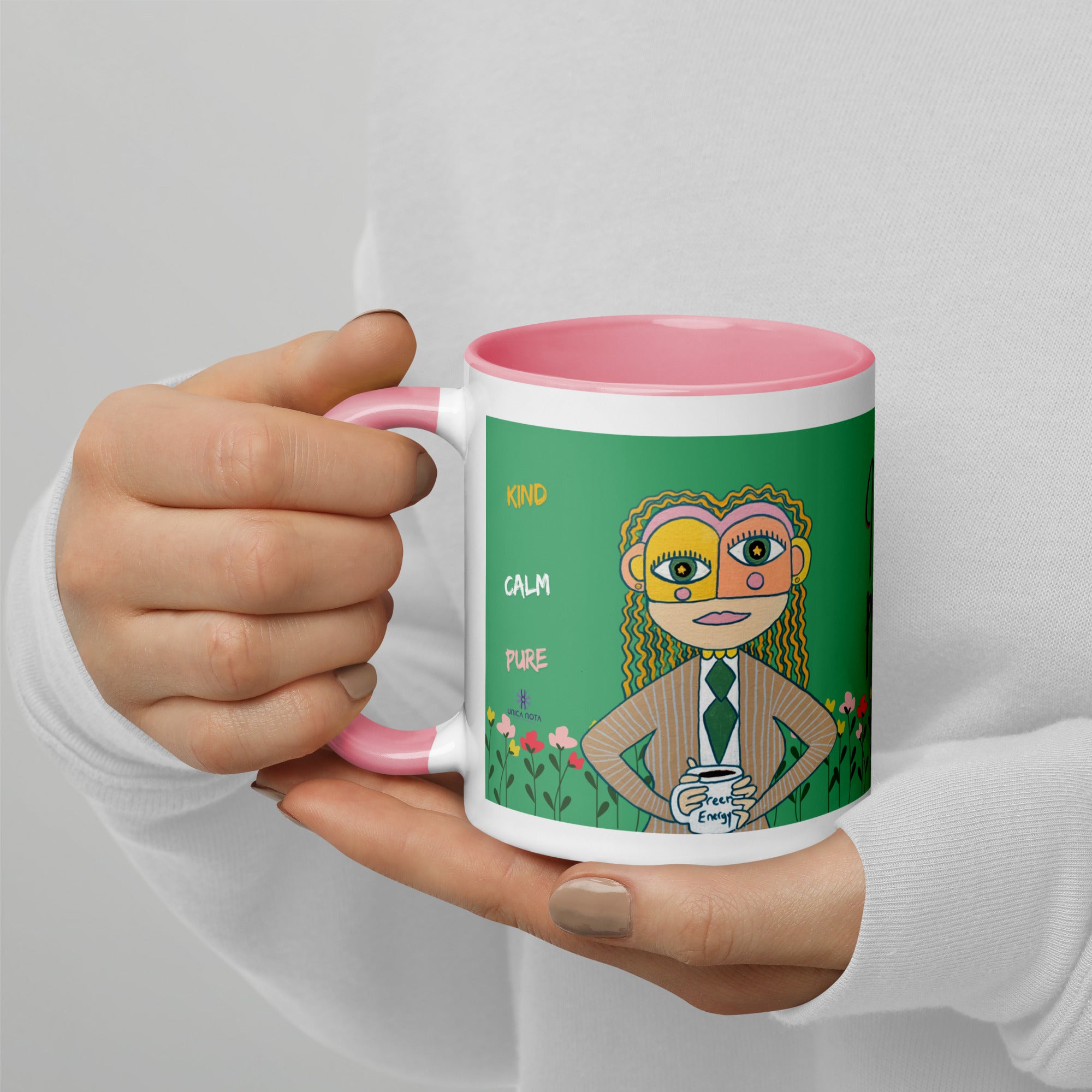 Unica Nota I am peace artistic mug by Unica Nota female character