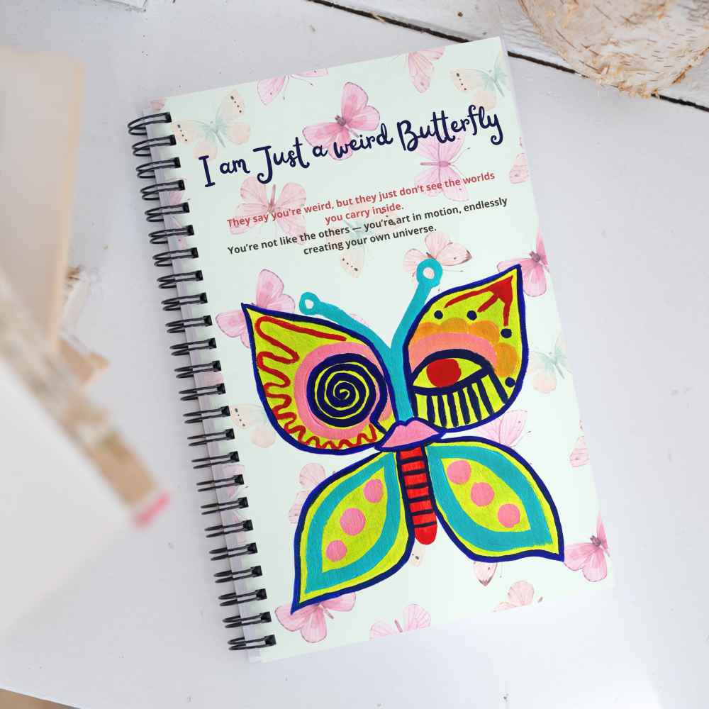 Weird Butterfly – Carnet artistique et coloré pour esprits libres et créatifs | Idée cadeau originale
