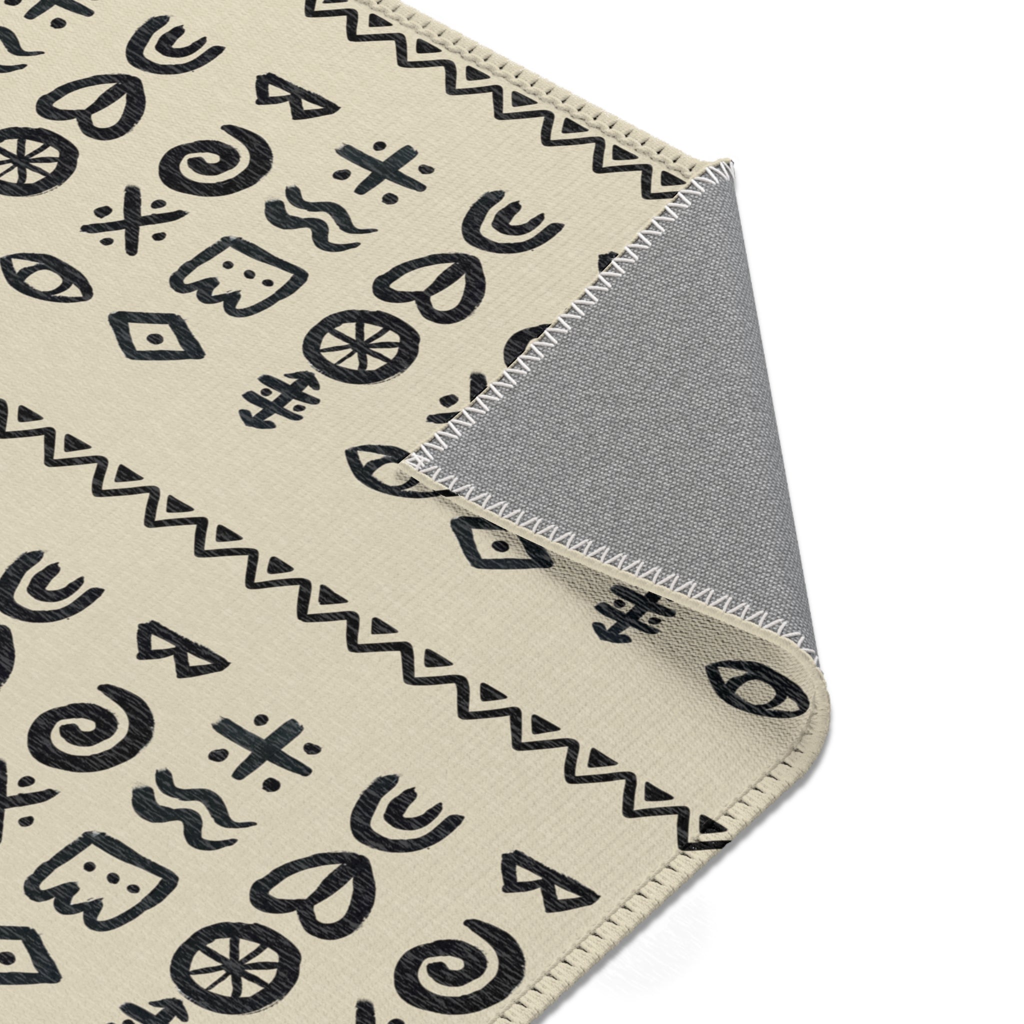 Texture du tapis bohème coloré – design graphique et artisanal – Unica Nota

