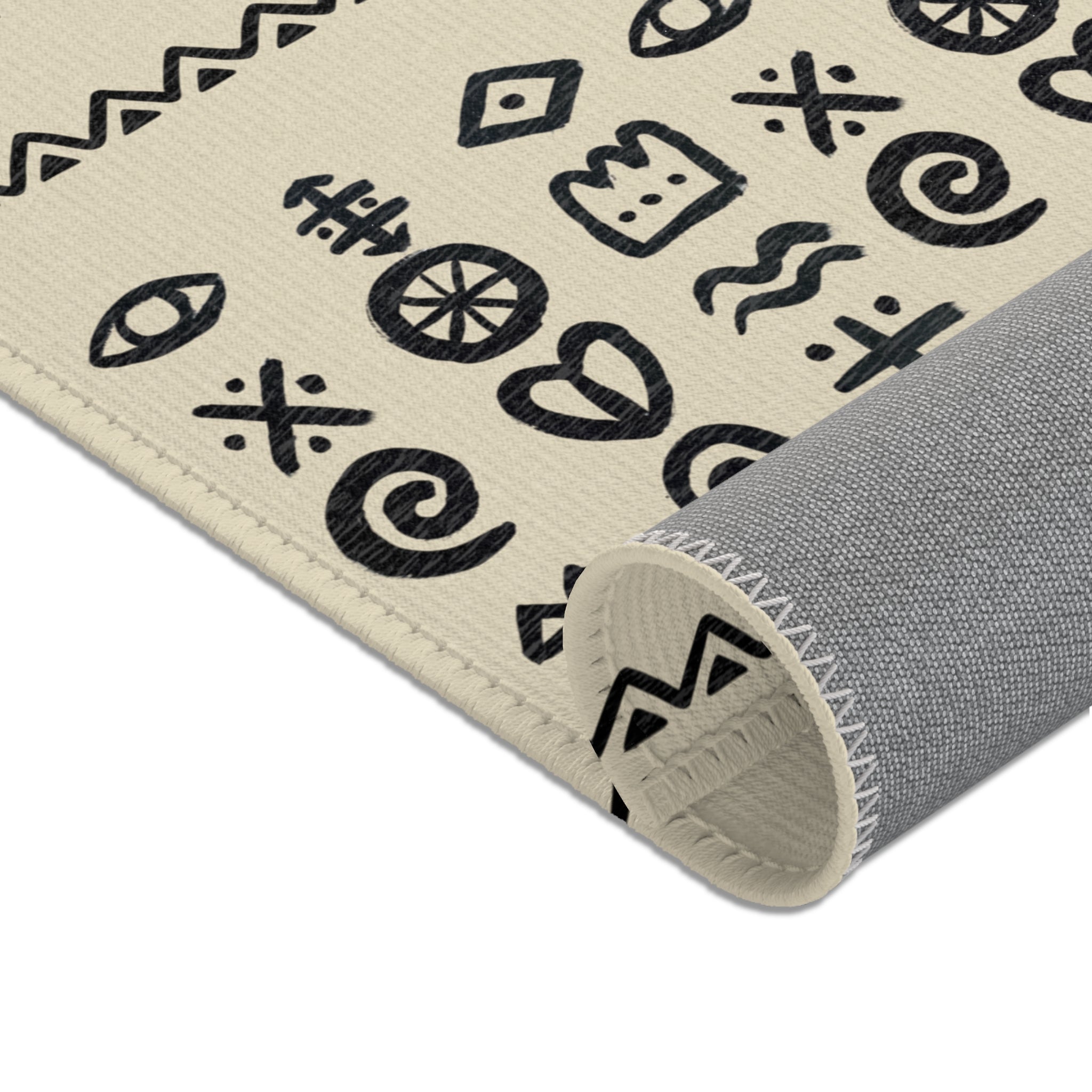 Texture du tapis bohème coloré – design graphique et artisanal – Unica Nota

