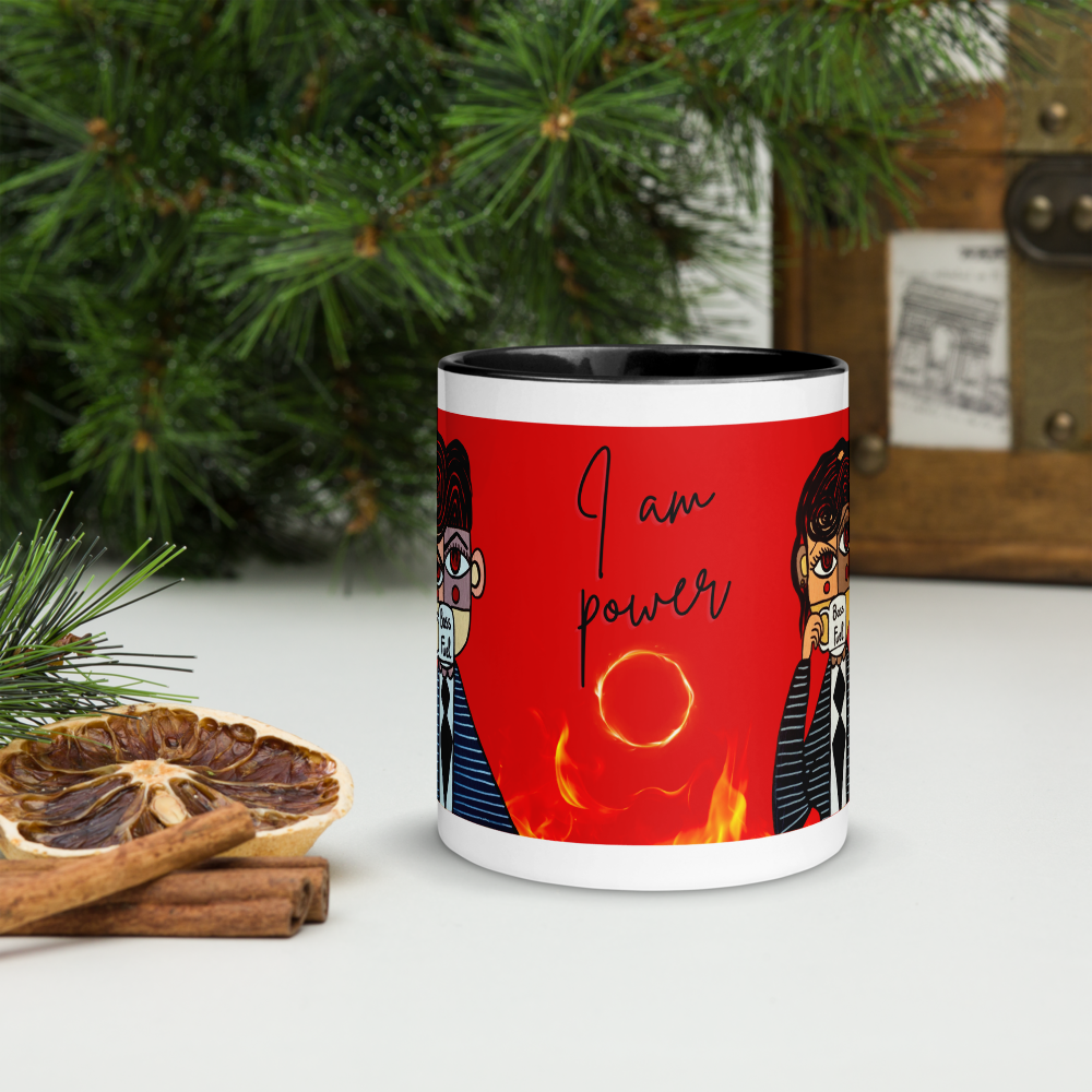 🔥 Mug rouge « L’Ambitieux » – I am Power | Cadeau énergique et motivant pour leader, entrepreneur ou esprit audacieux