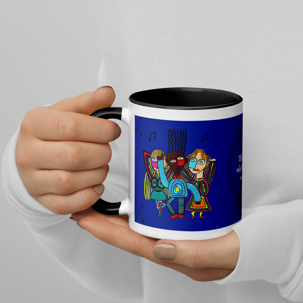 💃 Mug artistique « I am Party » – Illustration colorée et message inspirant pour bien démarrer la journée