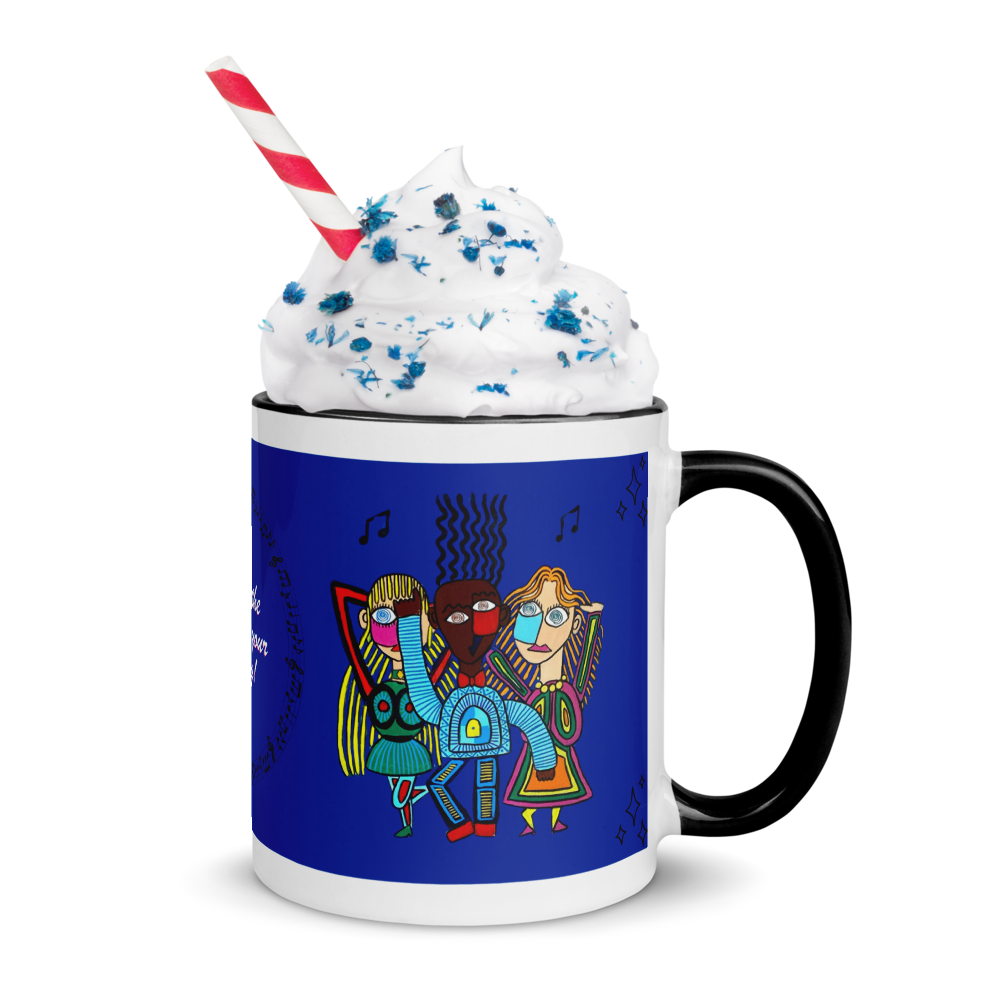 💃 Mug artistique « I am Party » – Illustration colorée et message inspirant pour bien démarrer la journée