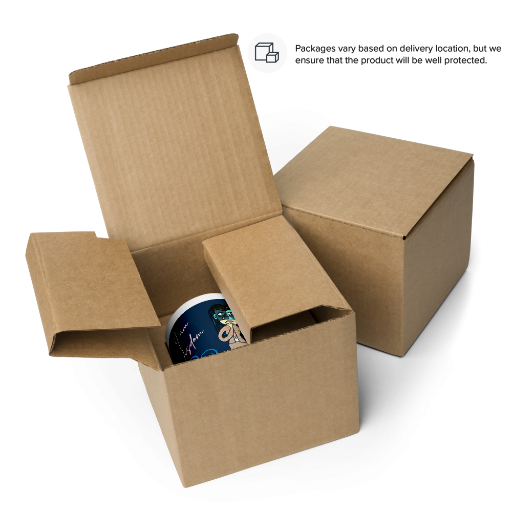 🧠 Mug bleu « L’Analytique » – I am Wisdom | Cadeau inspirant pour collègues, télétravail et esprits logiques