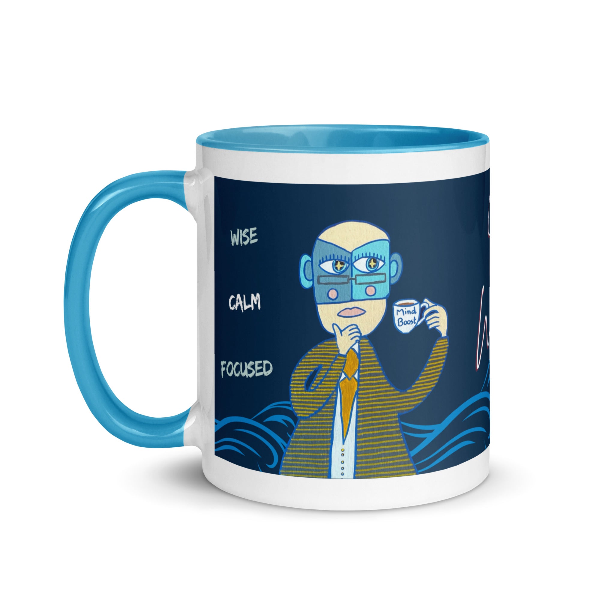 Vue latérale du mug L’Analytique – design sobre et puissant – Unica Nota

