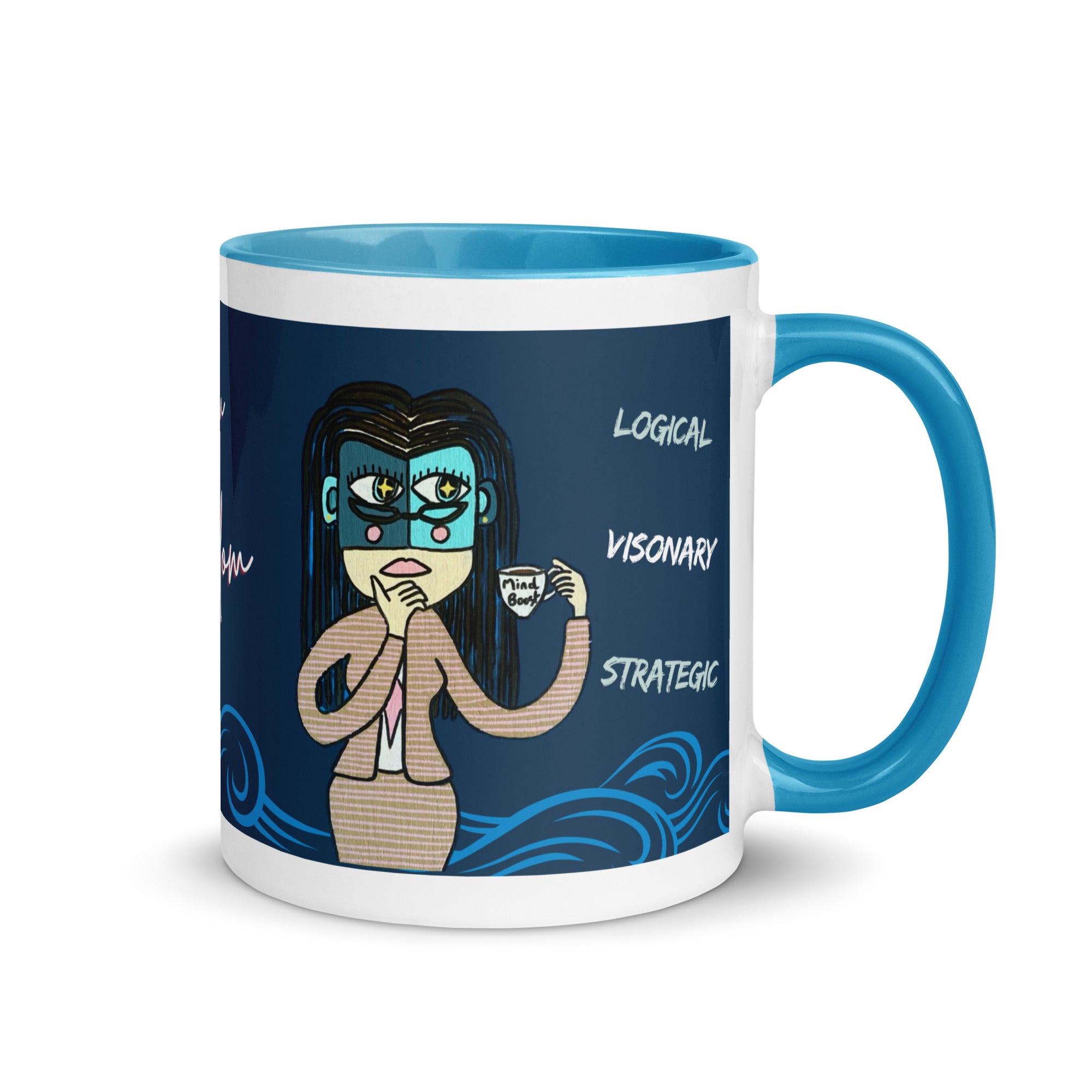 Vue latérale du mug L’Analytique – design sobre et puissant – Unica Nota


