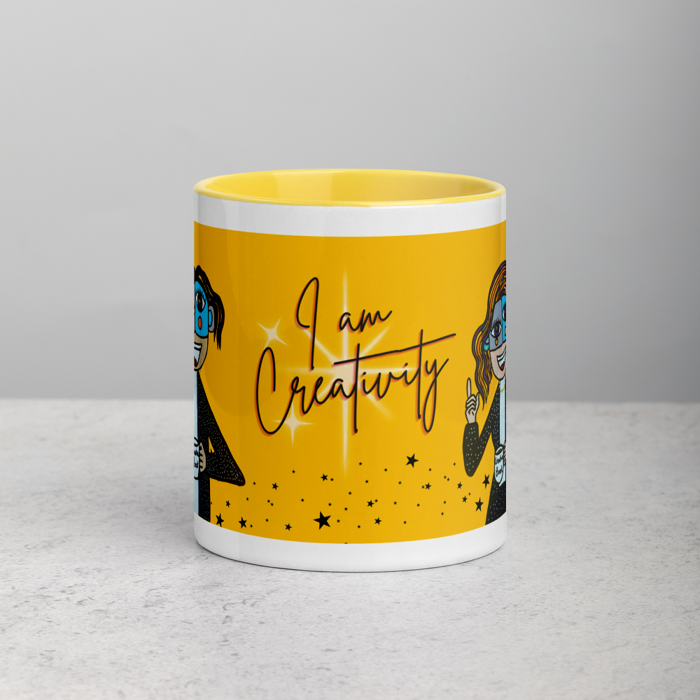 💡 Mug jaune « Le Créatif » – I am Creativity | Cadeau original et stimulant pour esprits libres et innovants