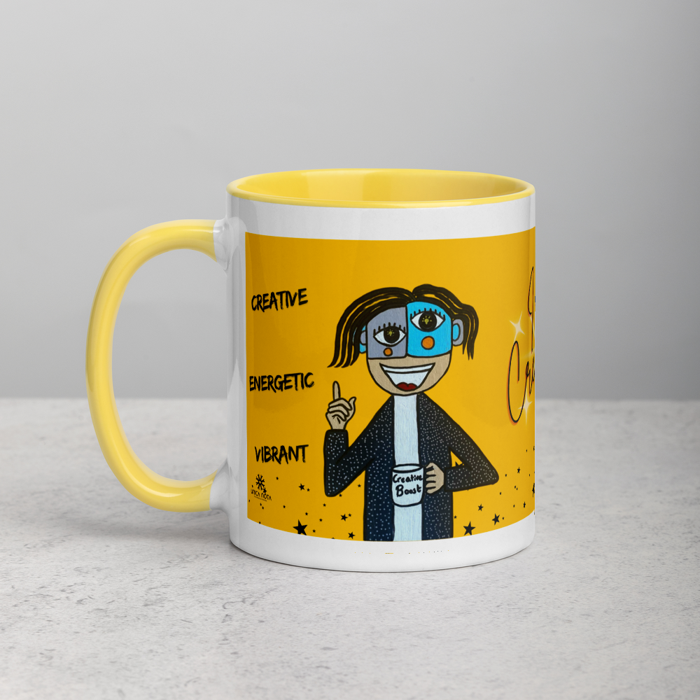 💡 Mug jaune « Le Créatif » – I am Creativity | Cadeau original et stimulant pour esprits libres et innovants