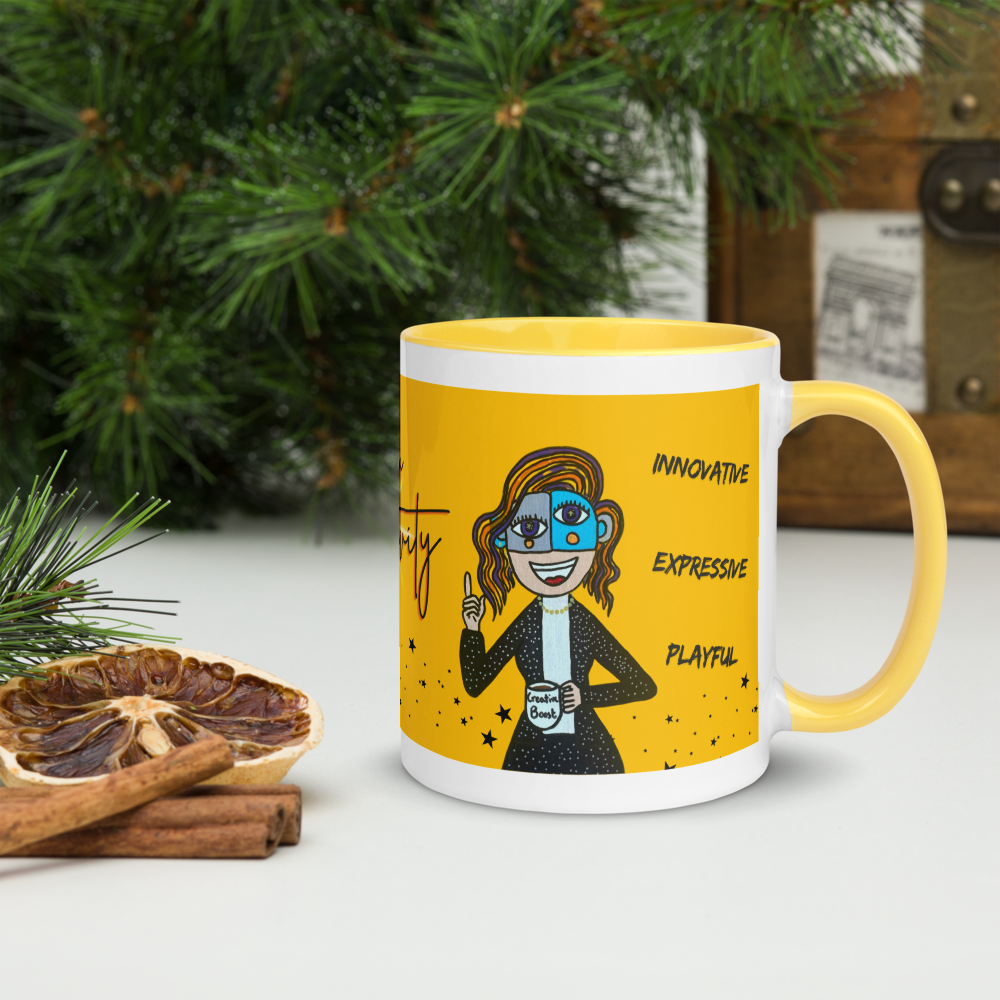 💡 Mug jaune « Le Créatif » – I am Creativity | Cadeau original et stimulant pour esprits libres et innovants