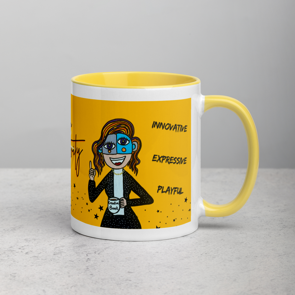 💡 Mug jaune « Le Créatif » – I am Creativity | Cadeau original et stimulant pour esprits libres et innovants
